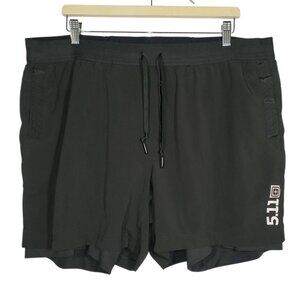 5.11 Tactical PT-R Havoc Pro Shorts Men's 2XL Black Lined Workout Gym Training